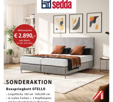 Boxspringbett Otello Sedda