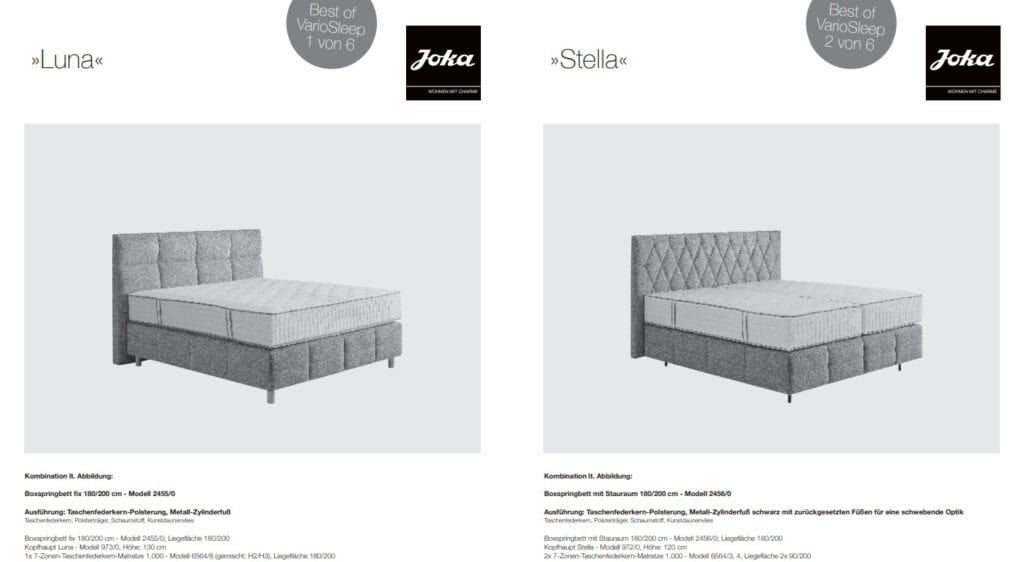 Bett Joka VarioSleep