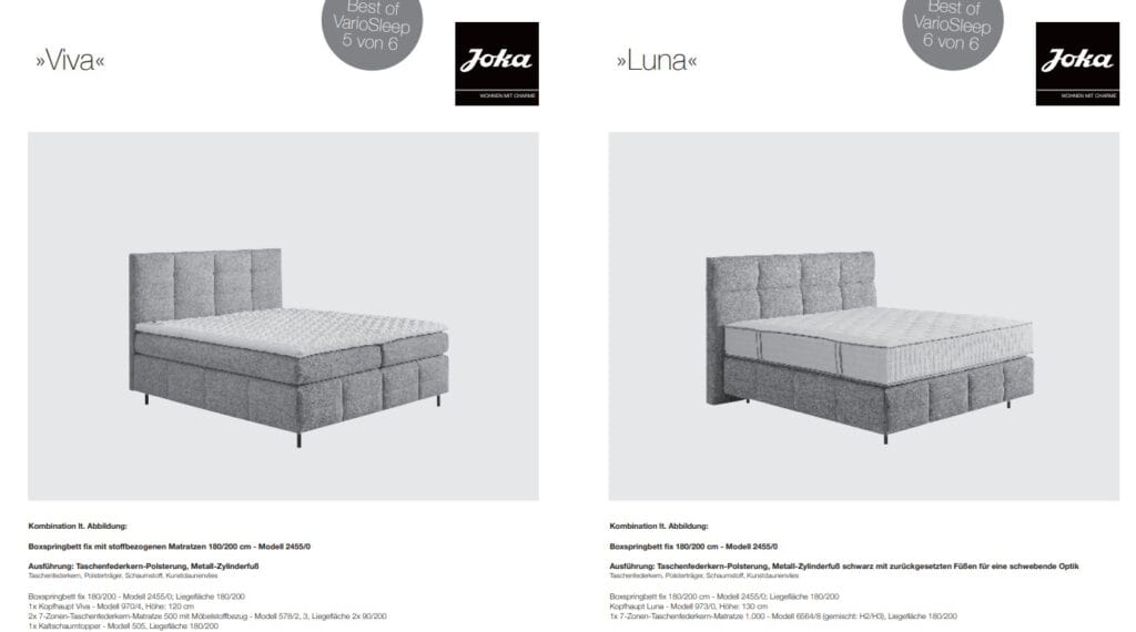 Bett Joka VarioSleep